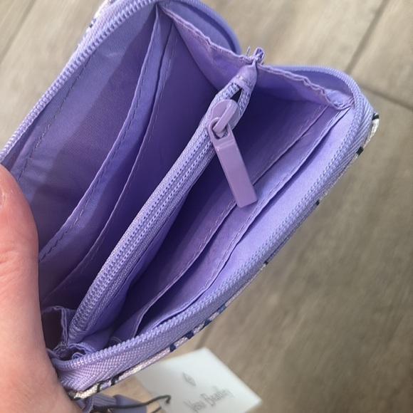 Vera Bradley Lavender Floral Wallet. Small Zip- Around Wallet - Picture 3 of 3